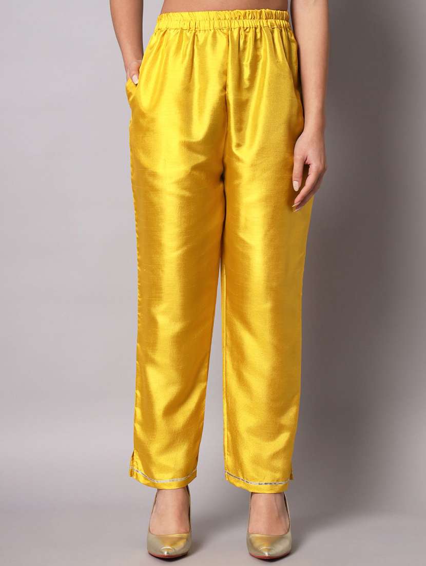 women solid with work three quarter sleeve kurta pant with dupatta set - 22322668 -  Standard Image - 3