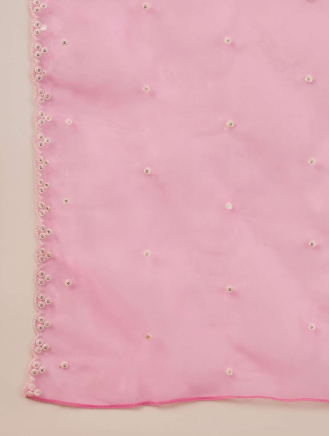 women solid with work three quarter sleeve kurta pant with dupatta set - 22322676 -  Standard Image - 3