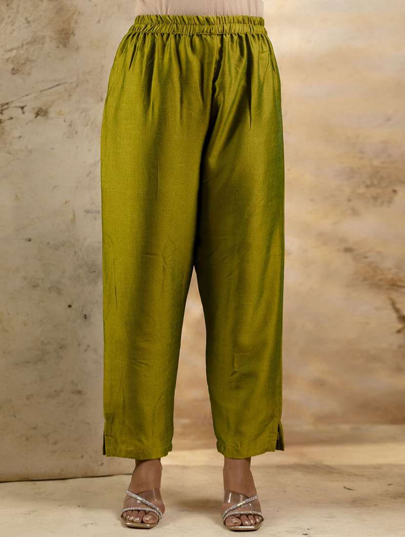 women solid with work three quarter sleeve kurta pant with dupatta set - 22322688 -  Standard Image - 3