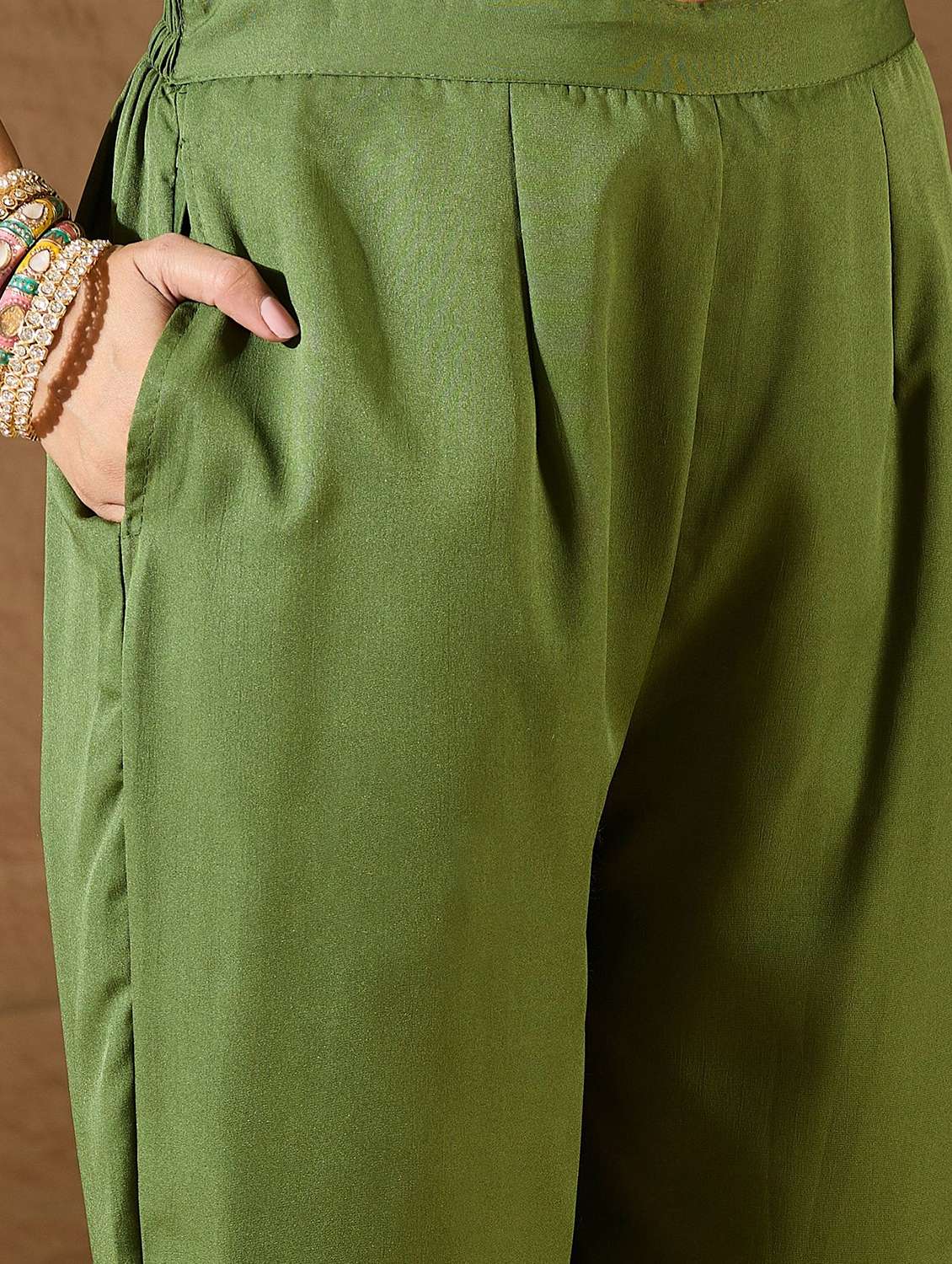 women self design three quarter sleeve kurta pant with dupatta set - 22322693 -  Standard Image - 5