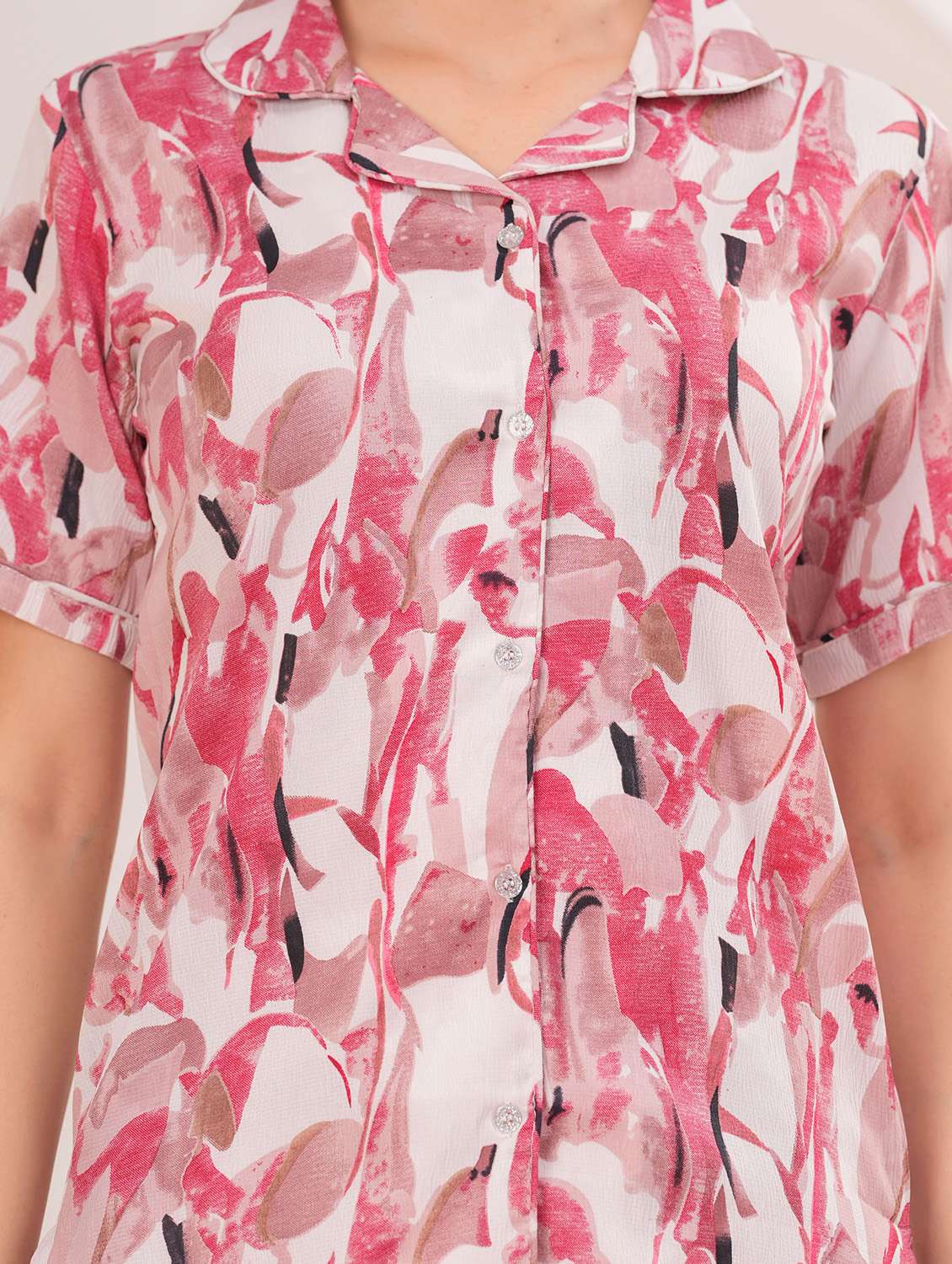 women printed nightwear pyjama set - 22322911 -  Standard Image - 5