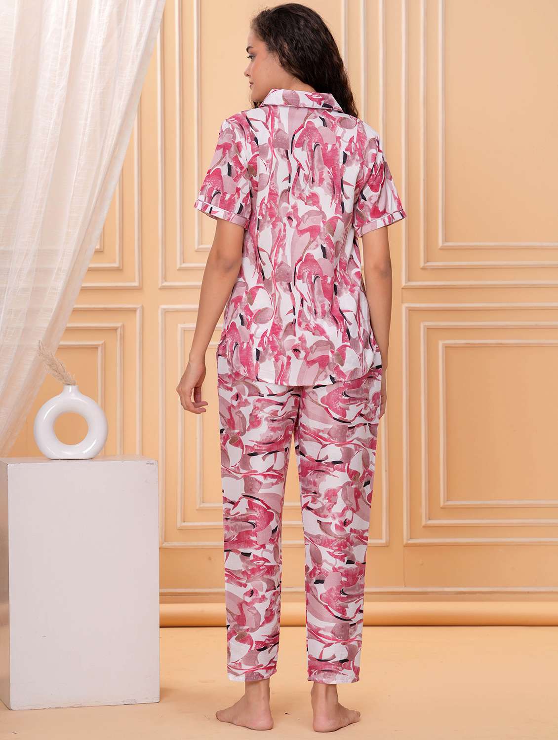 women printed nightwear pyjama set - 22322915 -  Standard Image - 3