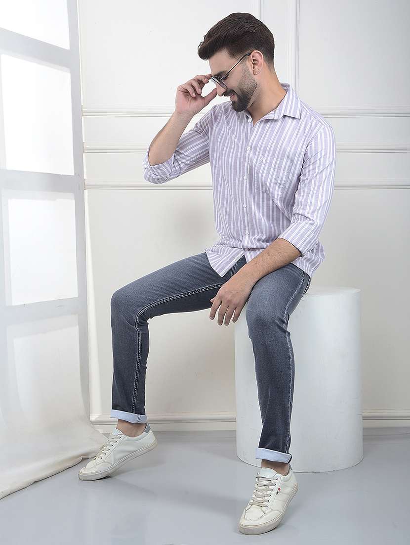 Men Washed Mid Rise Full Length Jeans - 22322933 -  Standard Image - 5