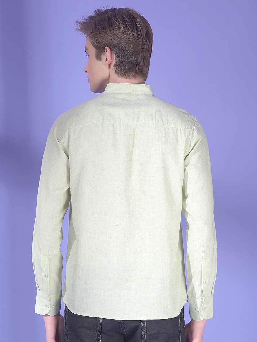 men solid mandarin neck short kurta - 22322948 -  Standard Image - 3