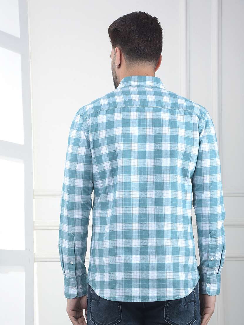 Men Checkered Long Sleeve Slim Fit Casual Shirt - 22323053 -  Standard Image - 3