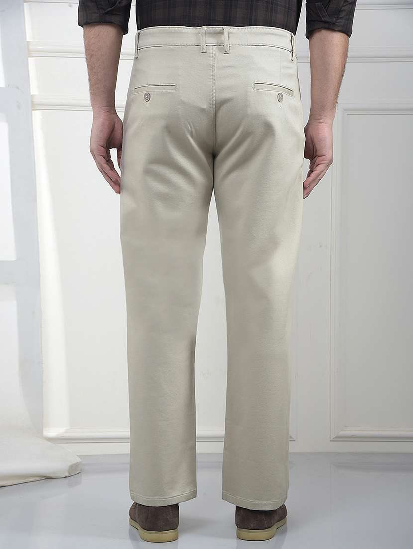 men solid mid rise chinos casual trouser - 22323071 -  Standard Image - 3