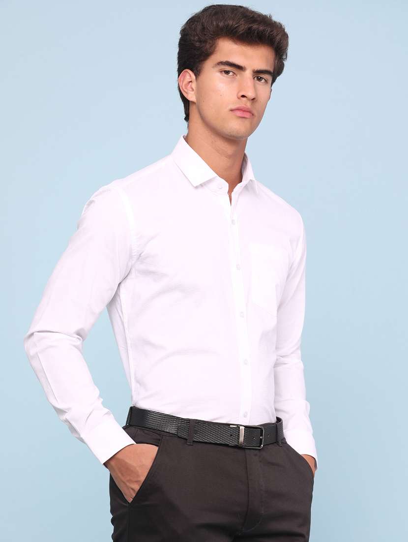 men solid long sleeve slim fit formal shirt - 22323353 -  Standard Image - 3
