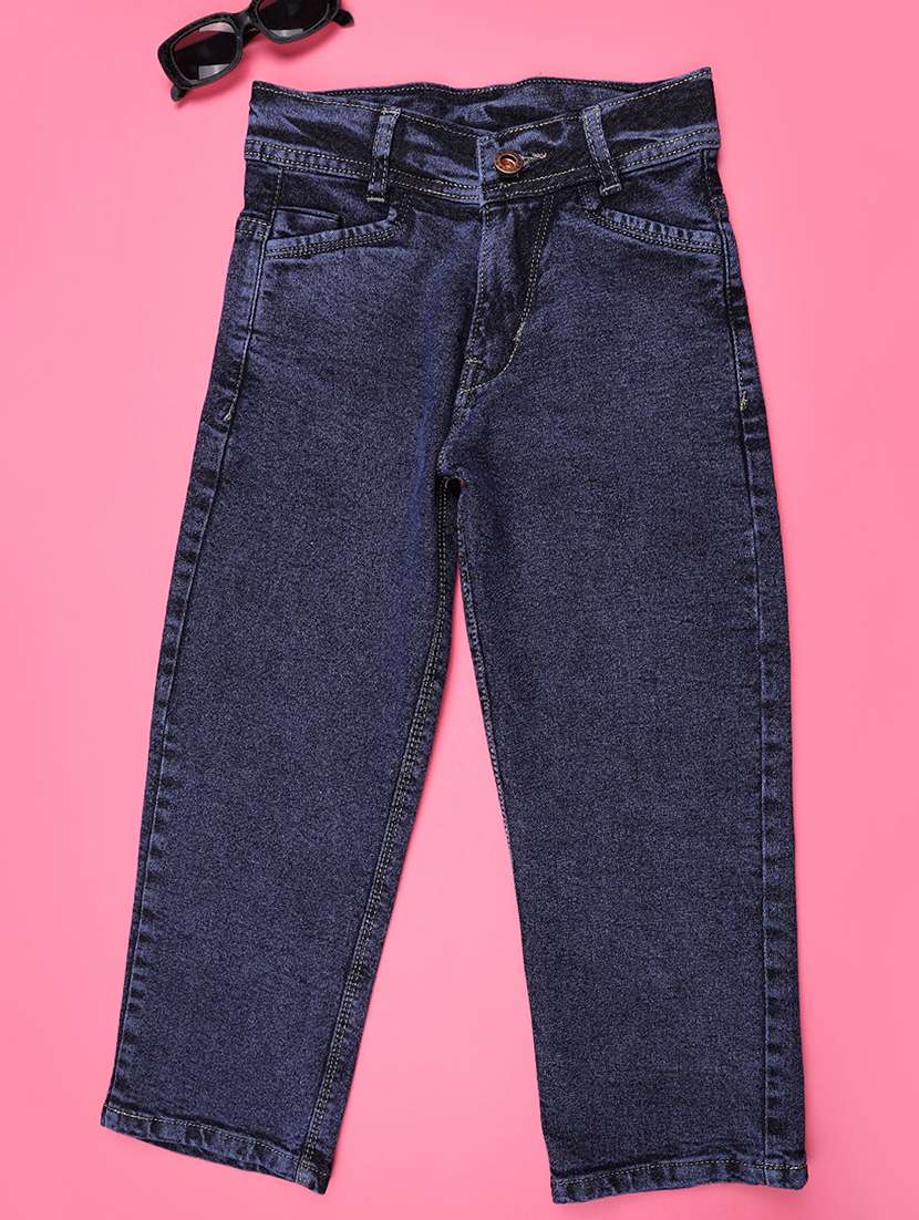boys solid mid rise straight jean