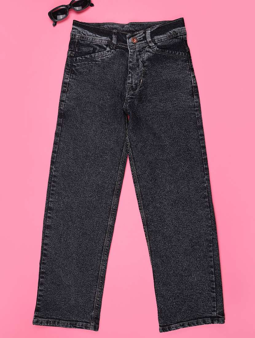 boys solid mid rise straight jean