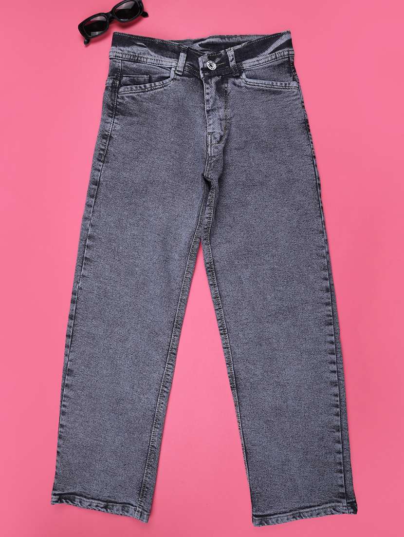 boys solid mid rise straight jean