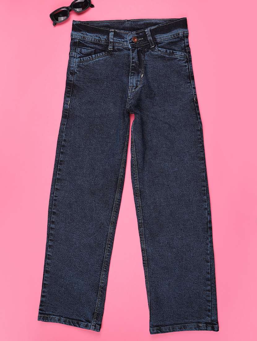 boys solid mid rise straight jean