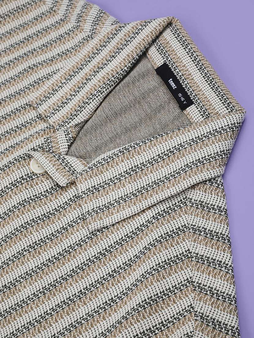 boys self designed collared short sleeve shirt - 22323501 -  Standard Image - 3