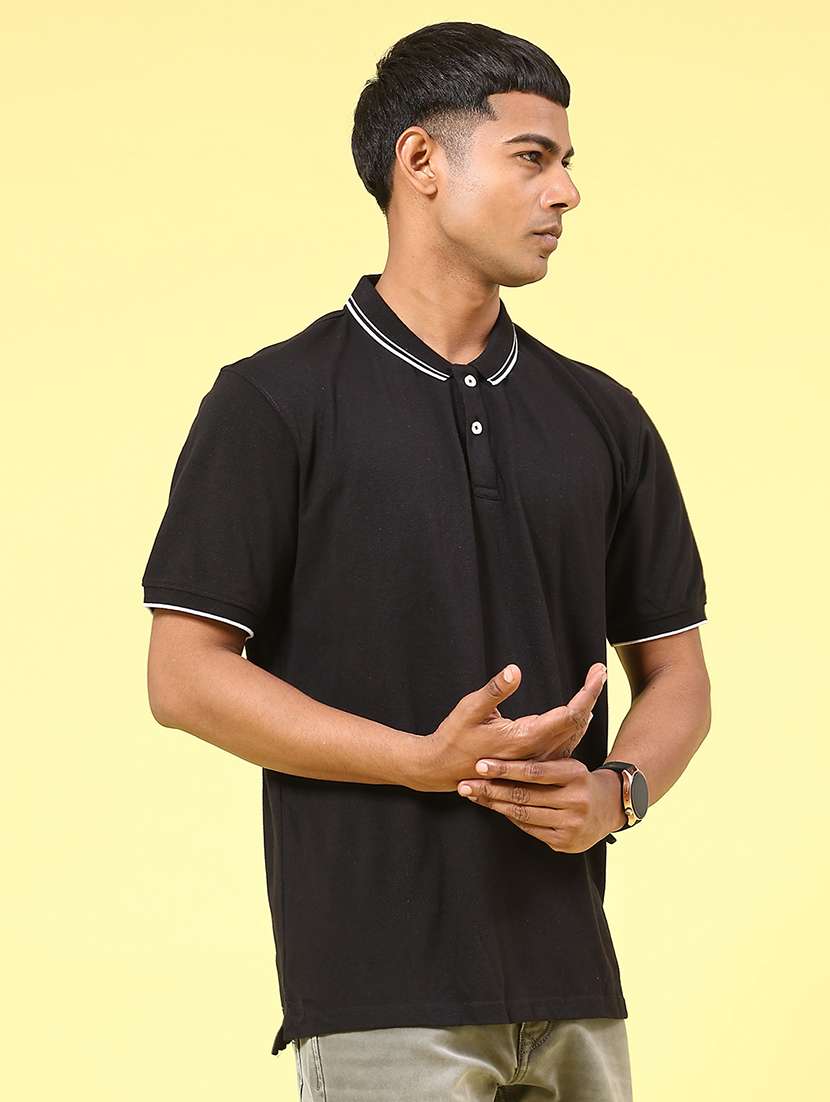 men solid short sleeve regular fit polo t-shirt - 22323503 -  Standard Image - 3