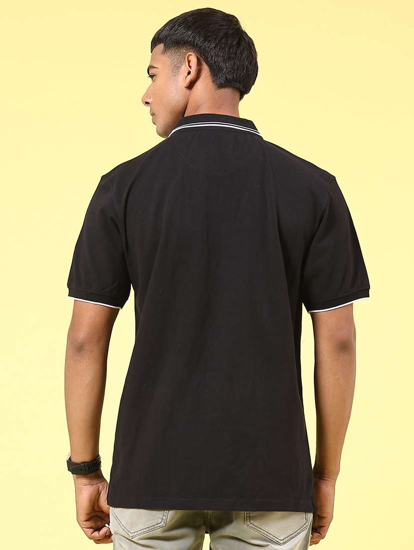 men solid short sleeve regular fit polo t-shirt - 22323503 -  Standard Image - 3