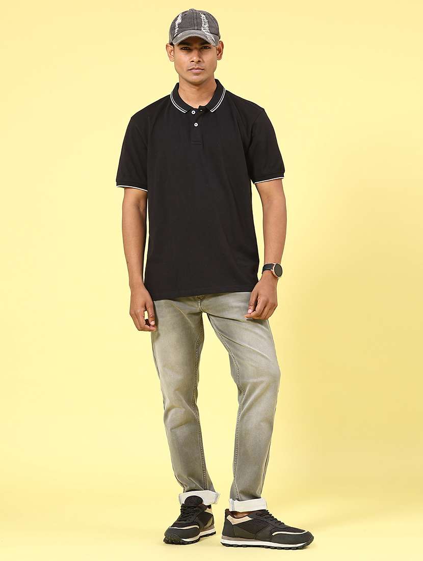 men solid short sleeve regular fit polo t-shirt - 22323503 -  Standard Image - 5