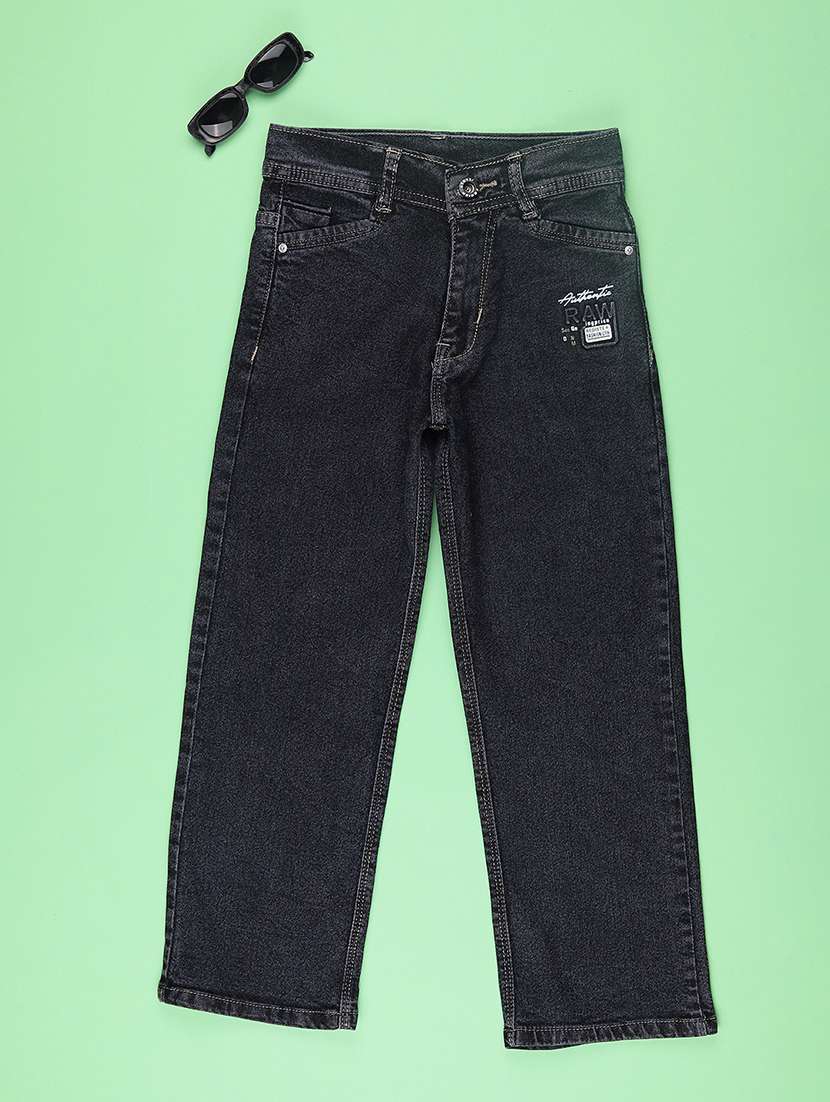 black poly cotton plain jean