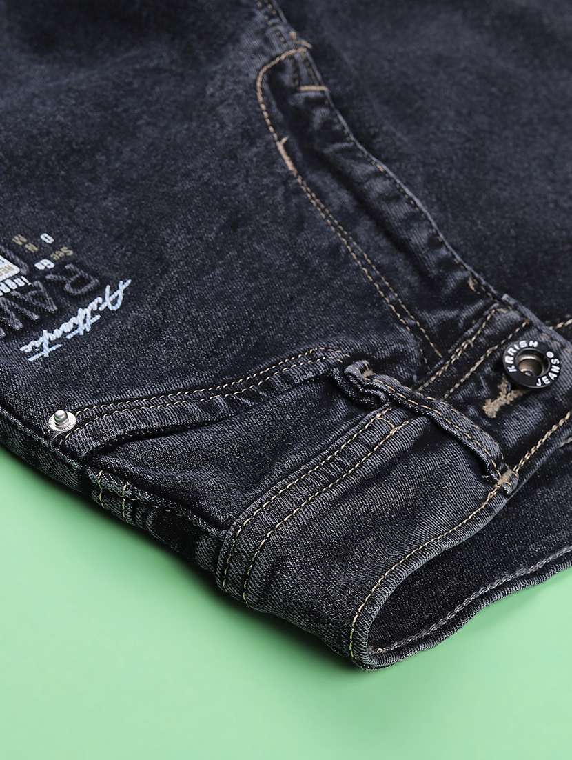 black poly cotton plain jean - 22323539 -  Standard Image - 3