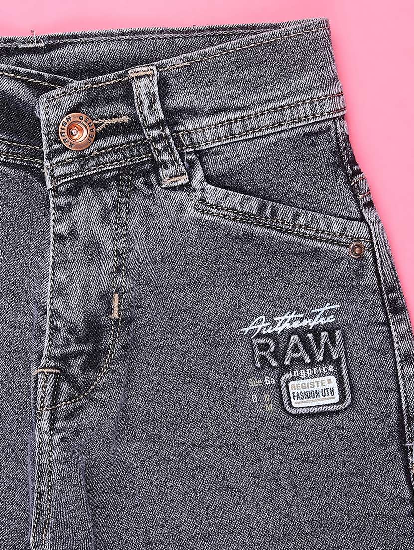 grey poly cotton plain jean - 22323540 -  Standard Image - 3
