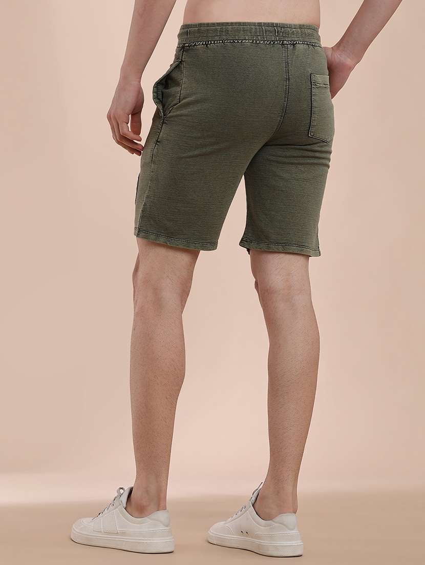 men solid mid rise regular fit shorts - 22323581 -  Standard Image - 3