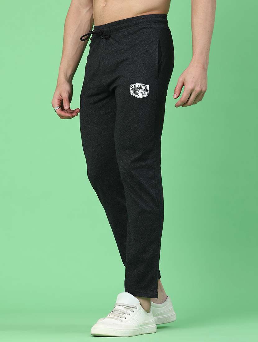grey cotton  full length track pant