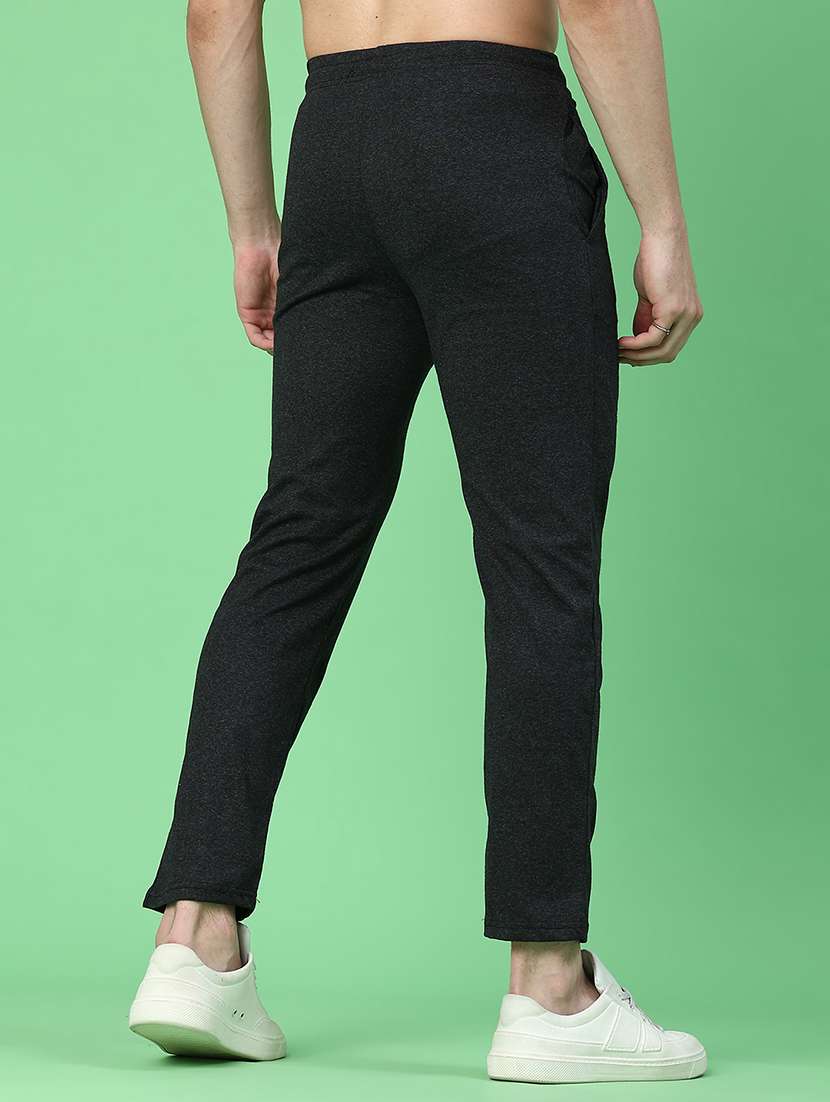 grey cotton  full length track pant - 22323592 -  Standard Image - 3