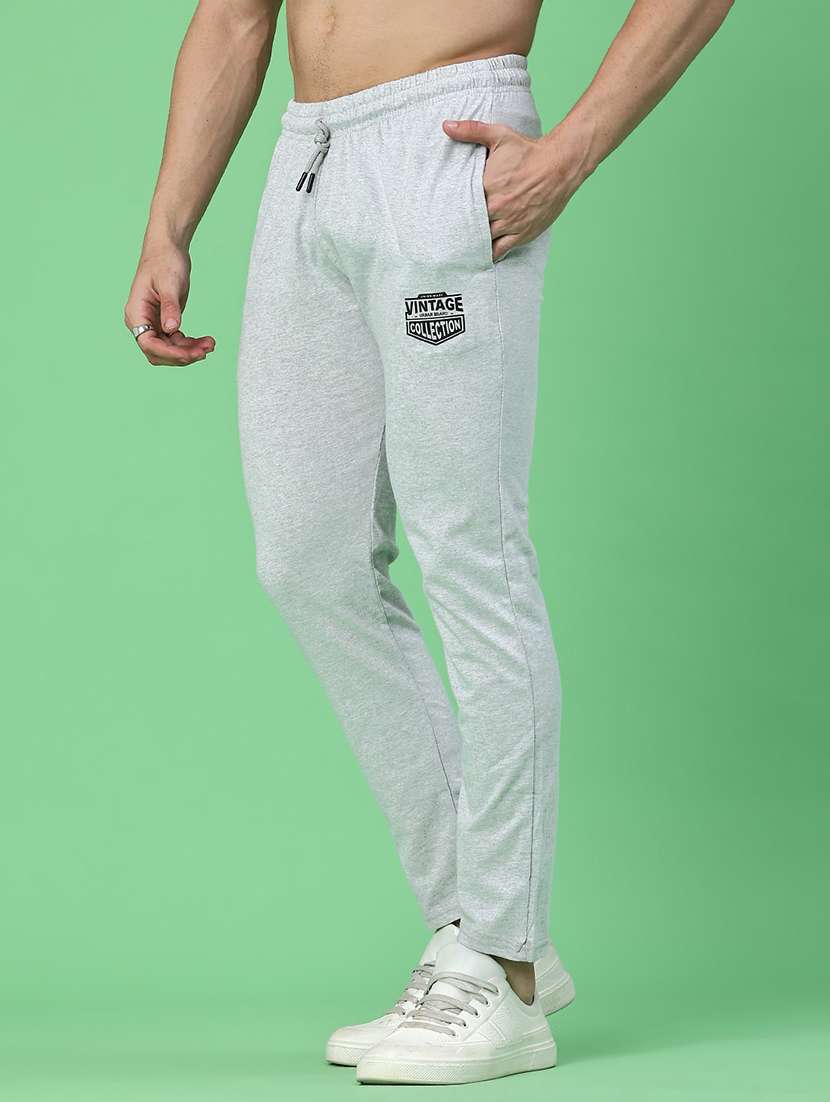 grey cotton  full length track pant