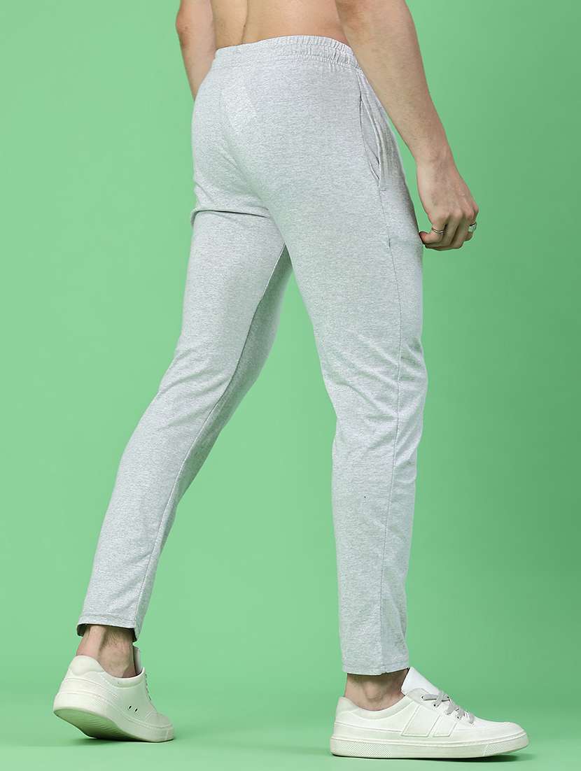 grey cotton  full length track pant - 22323593 -  Standard Image - 3