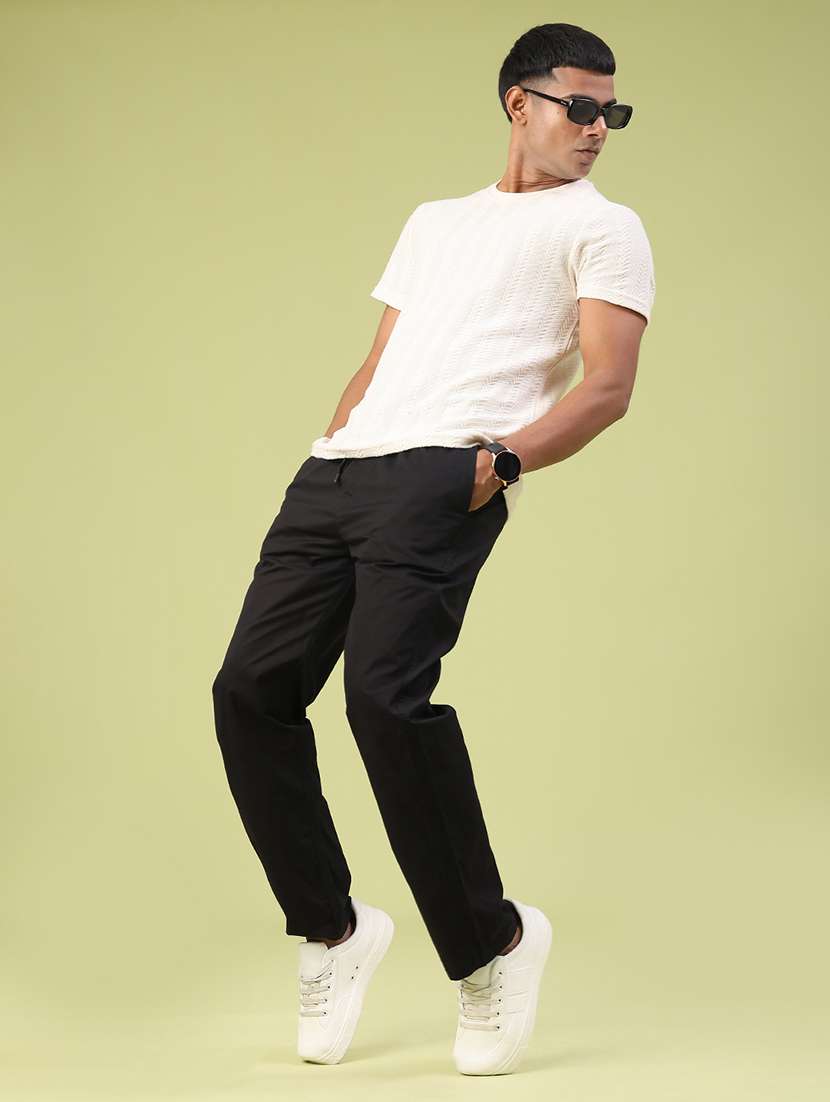 men solid mid rise full length track pant - 22323598 -  Standard Image - 5