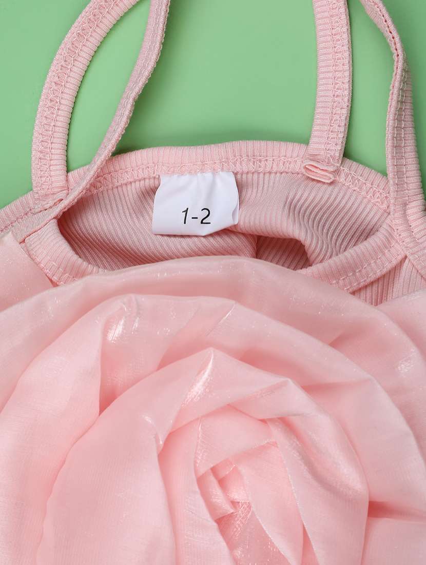 girls solid shoulder strap dress - 22323732 -  Standard Image - 3