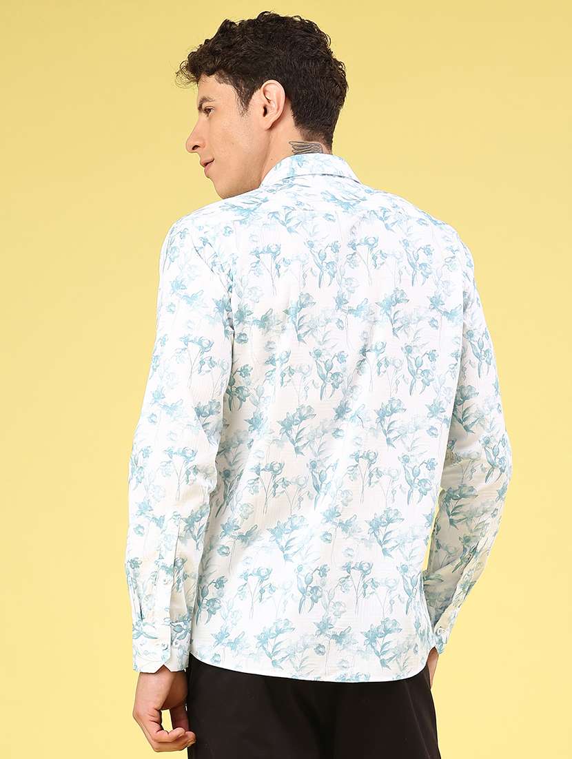 Men Printed Long Sleeve Slim Fit Casual Shirt - 22323798 -  Standard Image - 3