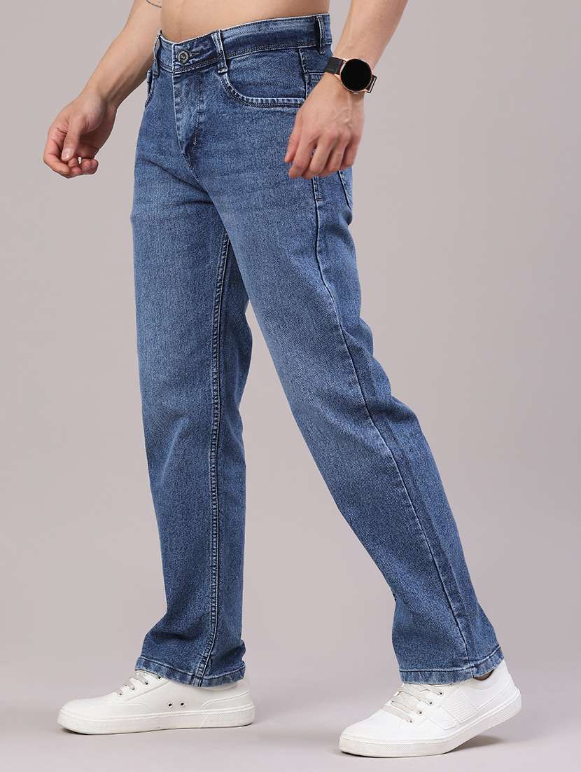 men washed mid rise full length relaxed fit jeans - 22323960 -  Standard Image - 3