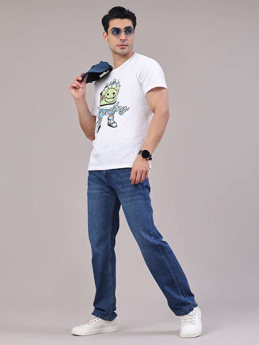 men washed mid rise full length relaxed fit jeans - 22323961 -  Standard Image - 5