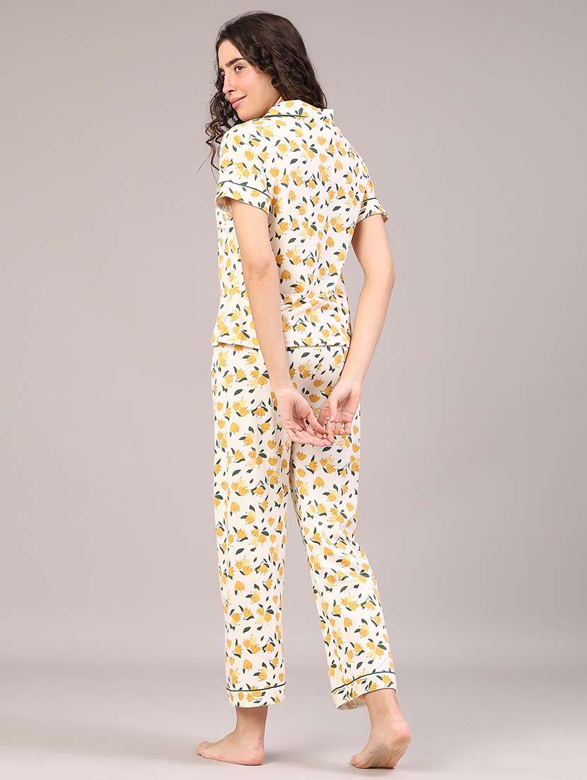 women printed short sleeve pyjama set nightwear - 22324015 -  Standard Image - 3