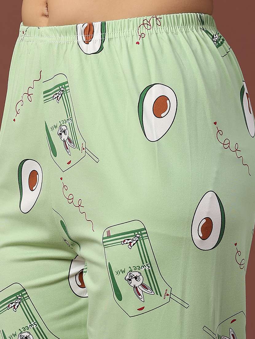 women printed short sleeve pyjama set nightwear - 22324025 -  Standard Image - 5