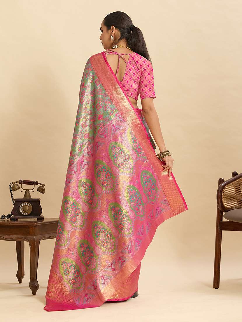 women self design banarasi saree with blouse - 22324054 -  Standard Image - 3