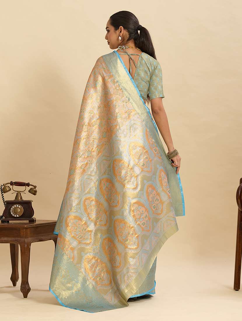 women self design banarasi saree with blouse - 22324058 -  Standard Image - 3