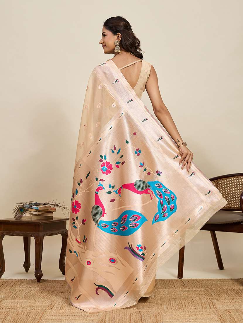 women self design paithani saree with blouse - 22324081 -  Standard Image - 3