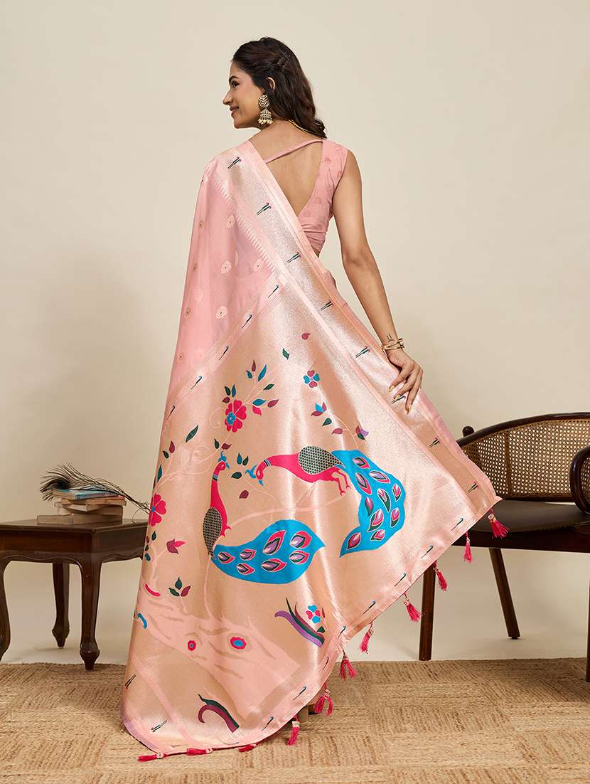 women self design paithani saree with blouse - 22324082 -  Standard Image - 3