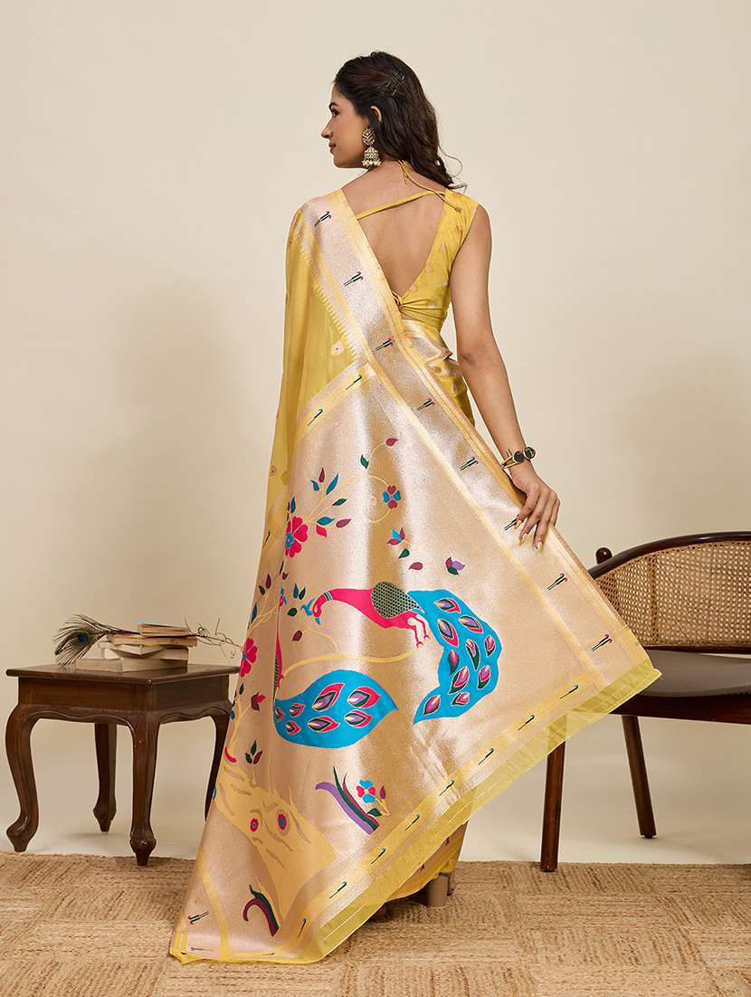 women self design paithani saree with blouse - 22324084 -  Standard Image - 3