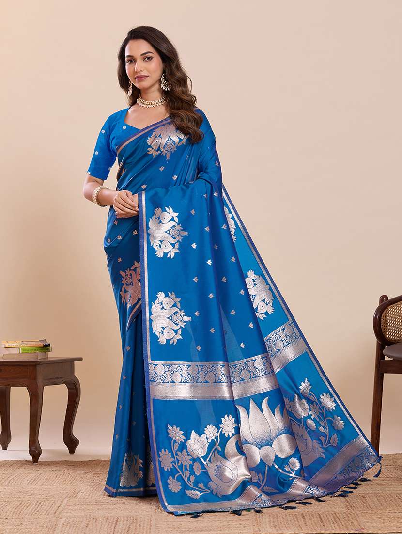 women self design paithani saree with blouse