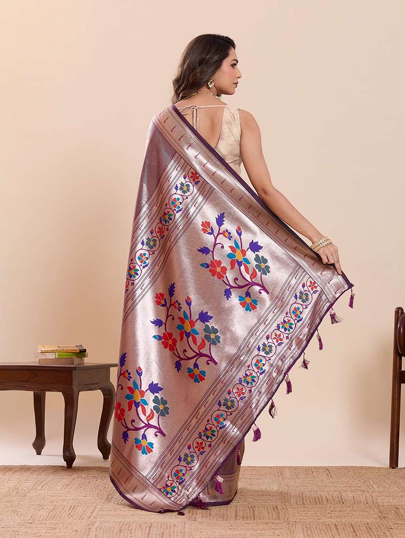 women self design paithani saree with blouse - 22324091 -  Standard Image - 3