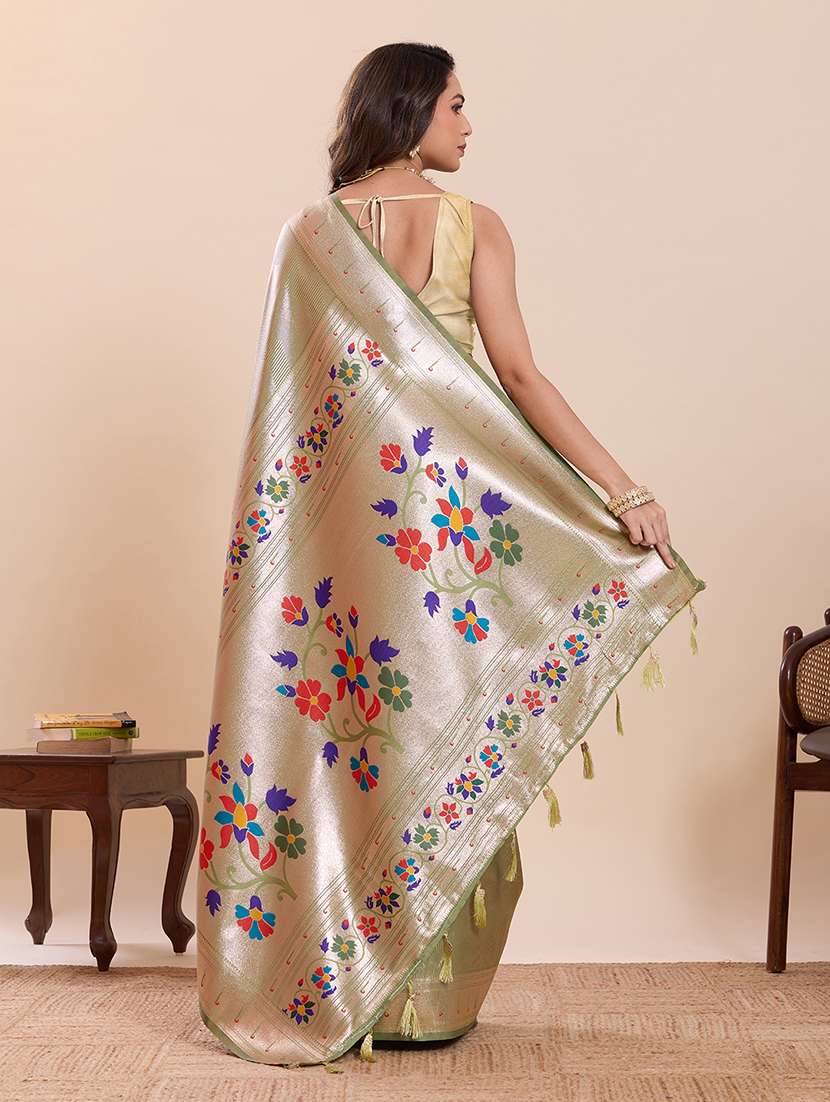 women self design paithani saree with blouse - 22324093 -  Standard Image - 3