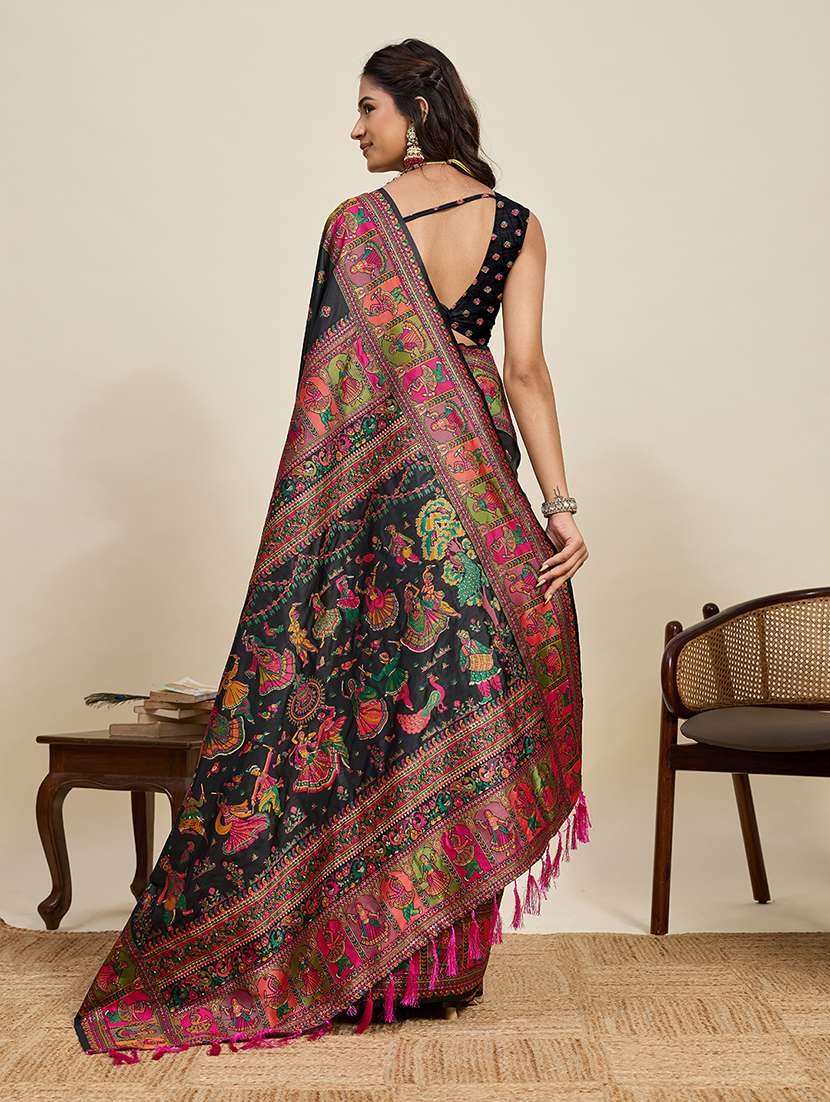 women self design banarasi saree with blouse - 22324100 -  Standard Image - 3