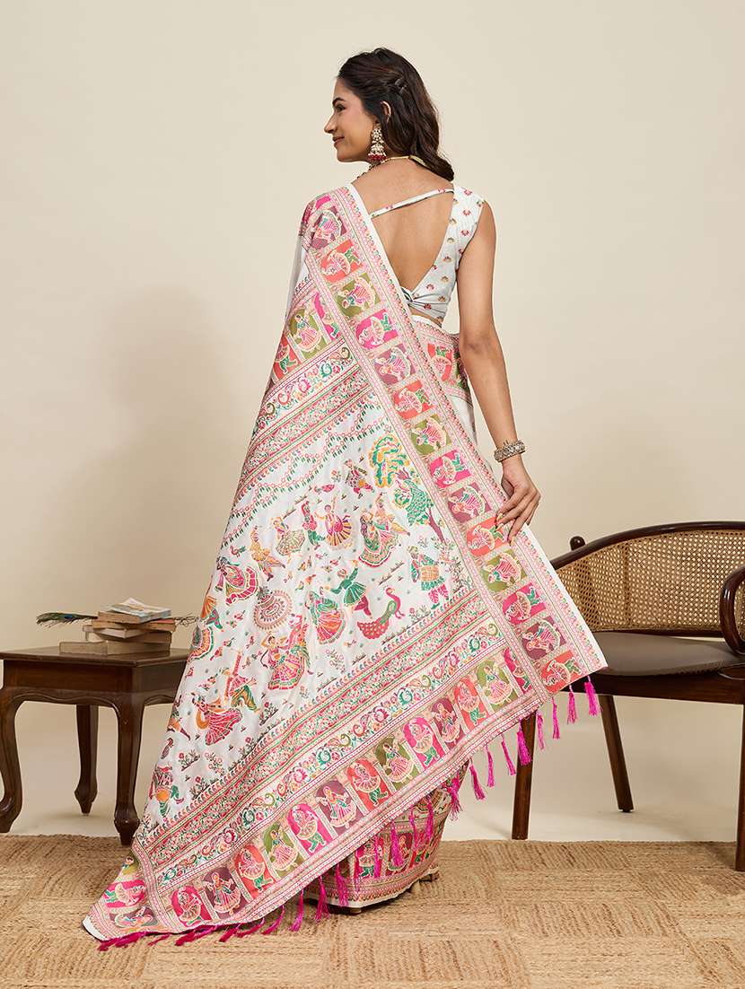 women self design banarasi saree with blouse - 22324103 -  Standard Image - 3