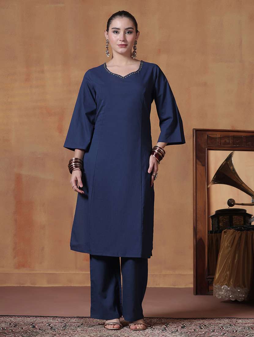 women navy blue suit set - 22324119 -  Standard Image - 3