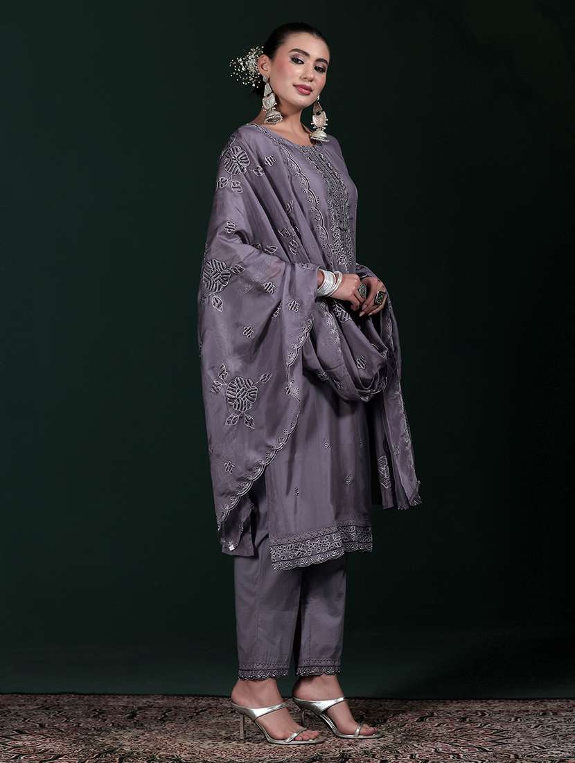 women charcoal suit set - 22324126 -  Standard Image - 5