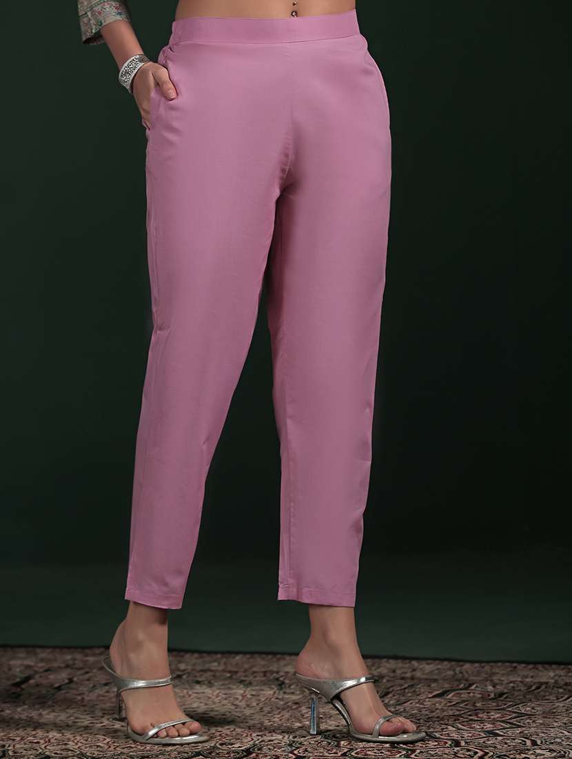 women solid with work three quarter sleeve kurta pant with dupatta set - 22324151 -  Standard Image - 5