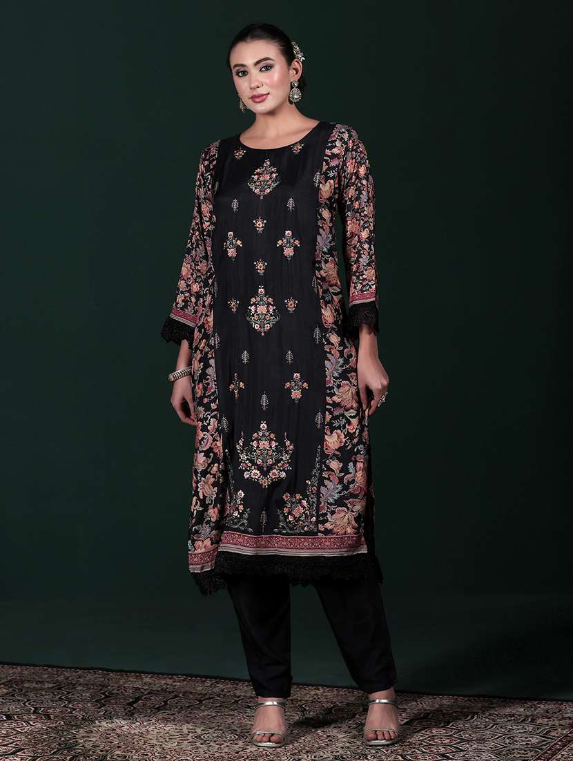 women printed round neck kurta pant with dupatta set - 22324166 -  Standard Image - 3