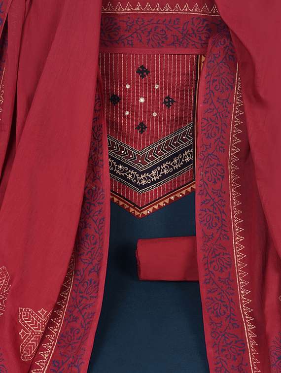 women solid unstitched suit set - 22324227 -  Standard Image - 3