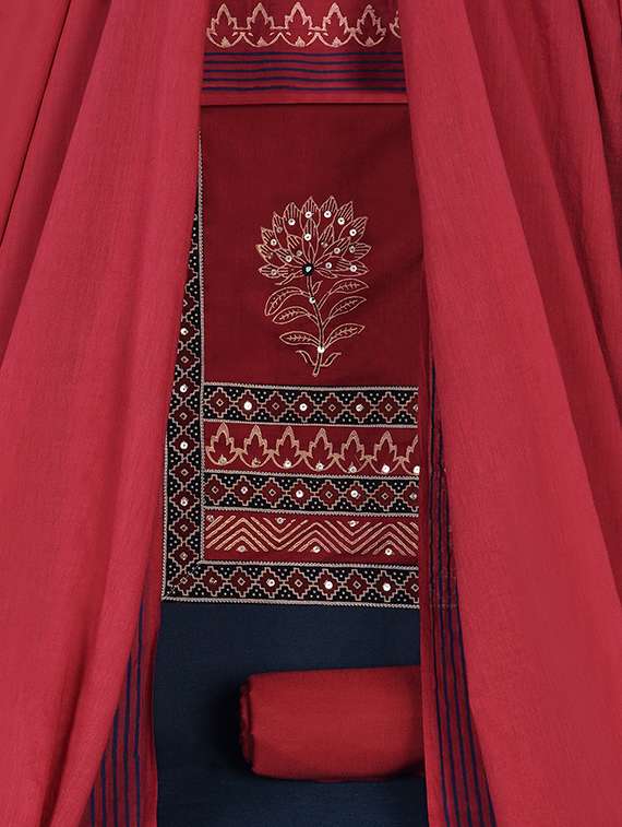 women solid unstitched suit set - 22324231 -  Standard Image - 3